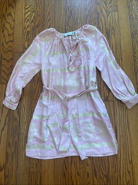 Women's kasia Pink Aztec-Print Casual Belted Dress